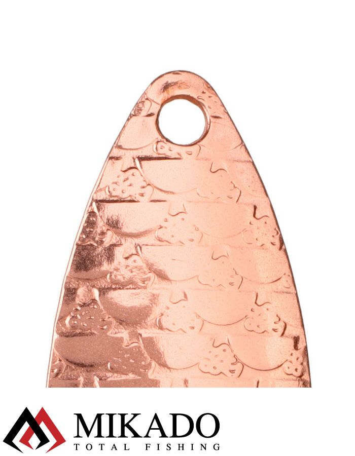 Блесна вращающаяся Mikado STREAM №2, 7 г., медь 00 чешуя, длина лепестка 42 мм.
