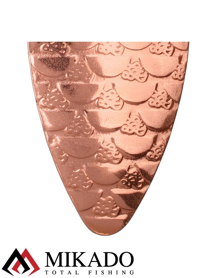 Блесна вращающаяся Mikado STREAM №2, 7 г., медь 00 чешуя, длина лепестка 42 мм.